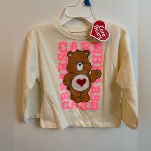 Zara X Care Bears Cream Long Sleeve Tee with Pink Accents 2 years